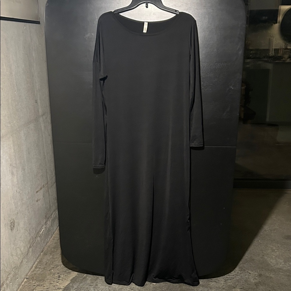 Chic Black Long Sleeve Off The Shoulder Dress